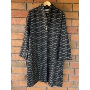 Dusan Wool/ Silk Blend Tweed Coat Size XL Made In Italy *holes
